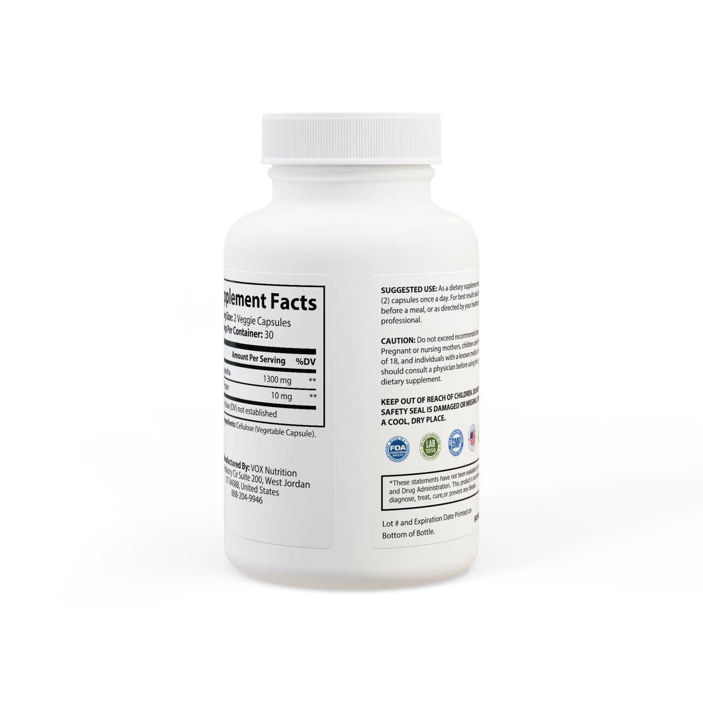 CORTI-SYNC Ashwagandha and Black Pepper Supplement (60 capsules)