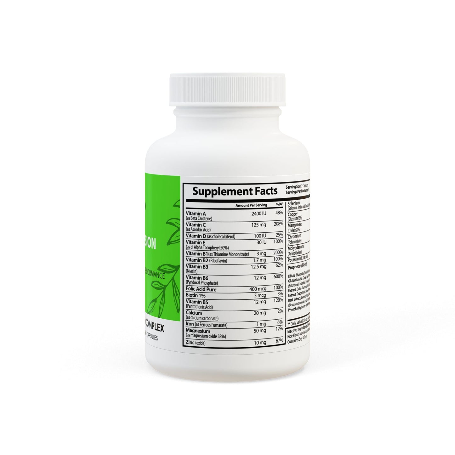 NITROFUSION Brain Support Complex Supplement (60 Capsules)
