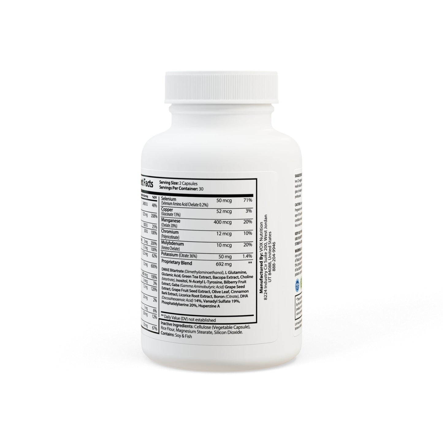 NITROFUSION Brain Support Complex Supplement (60 Capsules)