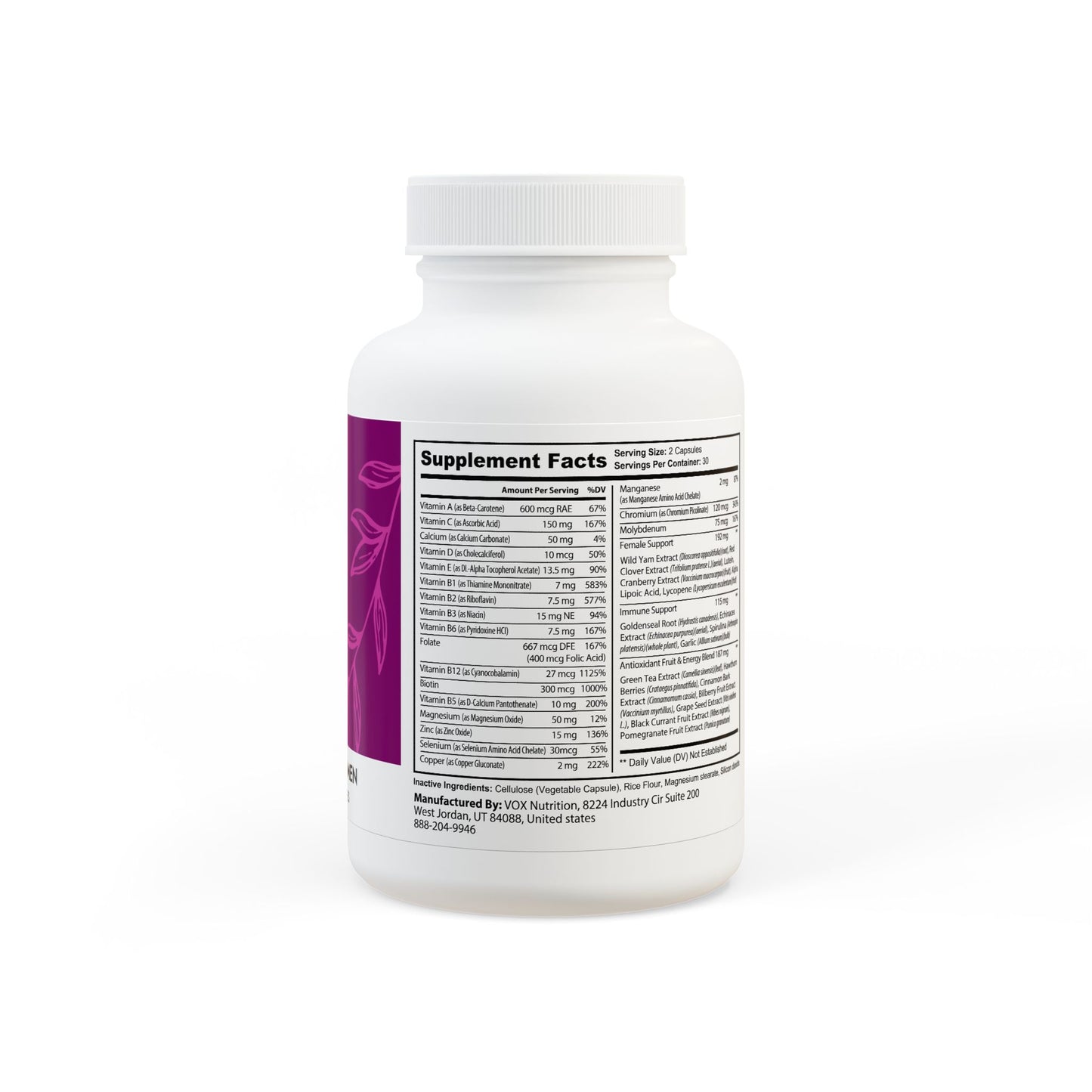 TRUEWOMAN  Multivitamin for Women Supplement (60 Capsules)