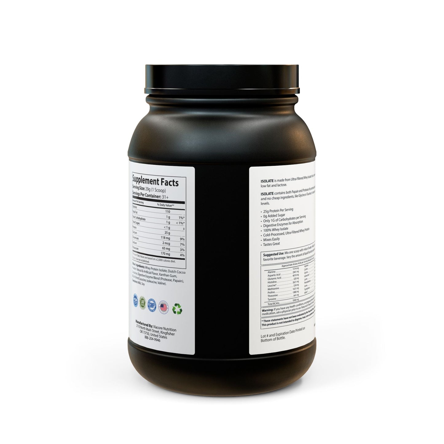 CHAJIL. Whey Isolate Protein Supplement (907g, 2lb)