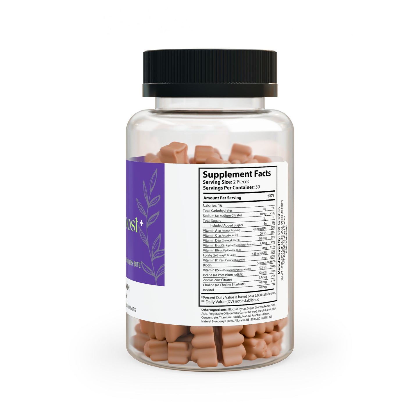 HAIRBOOST PLUS  Hair Vitamin Gummies (60 Gummies)